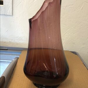 Artisan Mauve Glass Vase